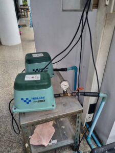 โครงการติดตั้งเครื่องเติมอากาศ HIBLOW บ่อปลาคาร์ป